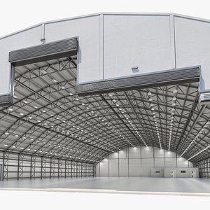 3D aircraft maintenance hangar air