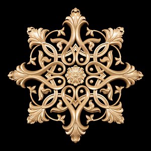 Classic style star carving
