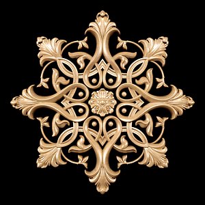 Classic style star carving