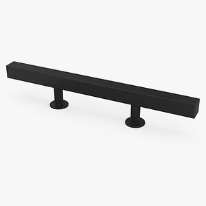 3D Kitchen Cabinet Handle T-Bar Black