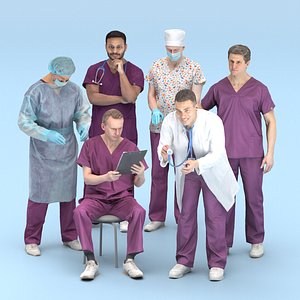 Medical operation team bundle 27 3D model