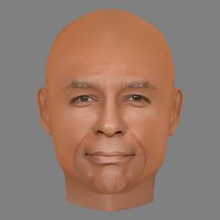 Michael Dorn Head - Low poly head for game