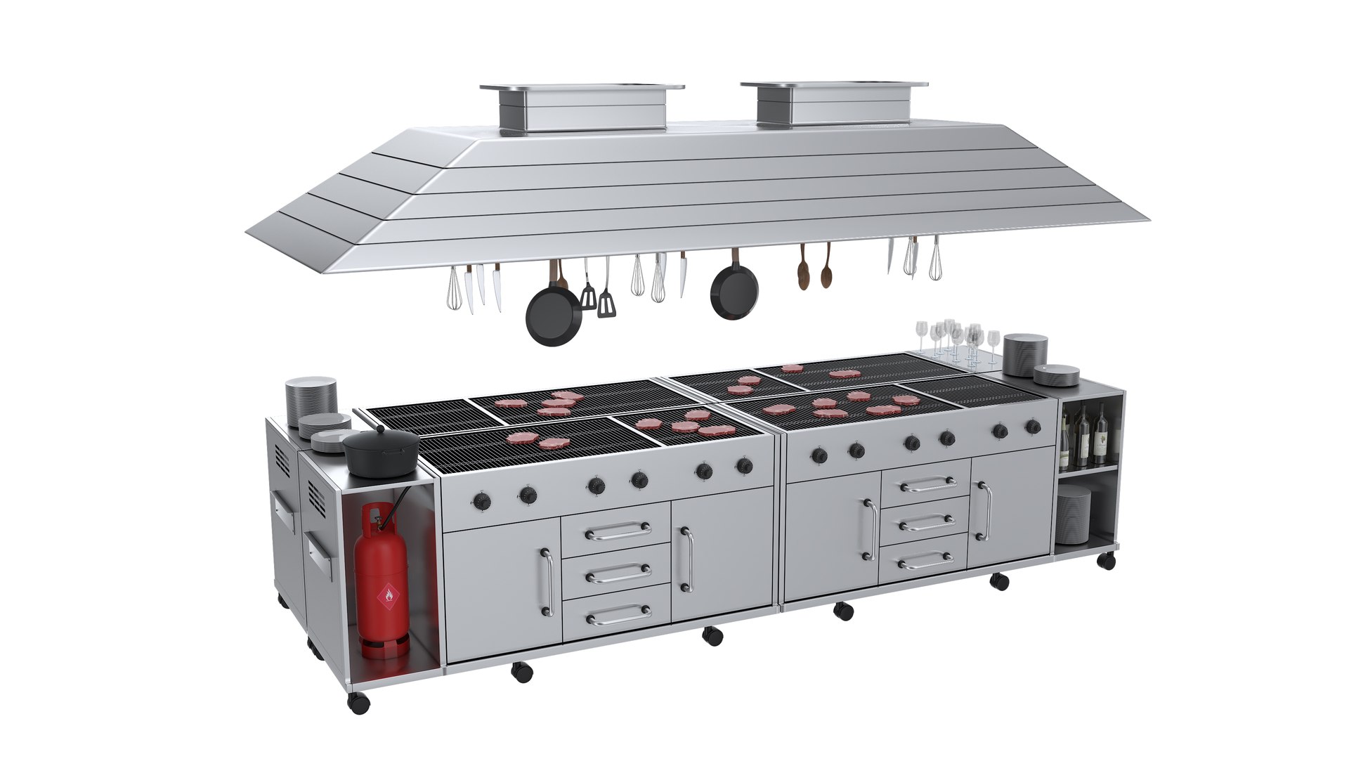 3D Commercial Kitchen Oven Model - TurboSquid 2223134