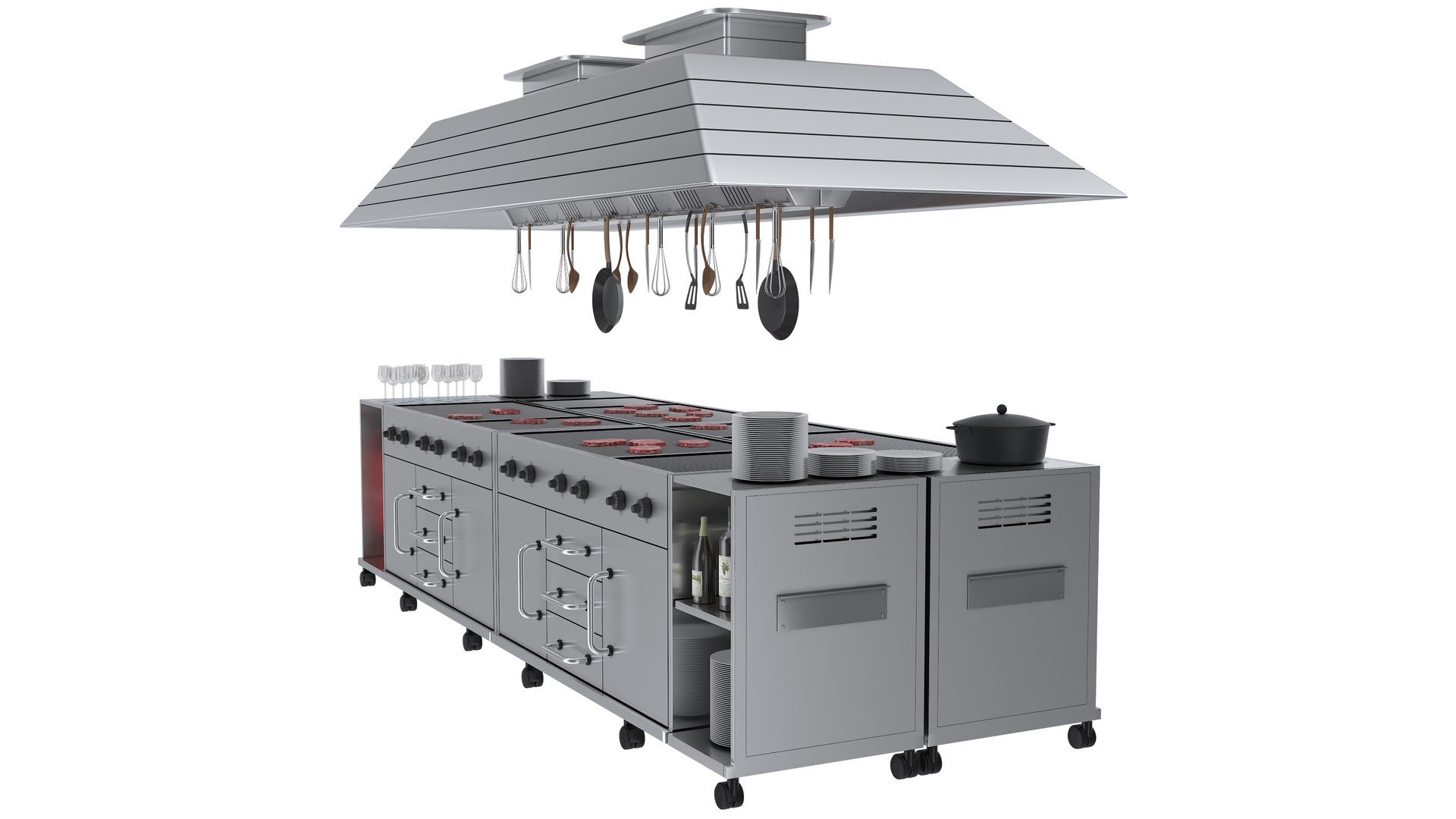 3D Commercial Kitchen Oven Model - TurboSquid 2223134