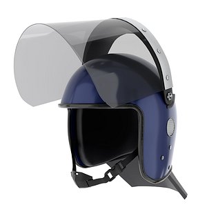 Police Riot Helmet with Glass Visor