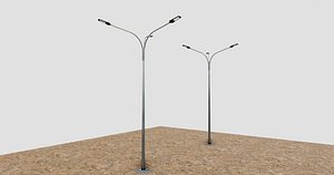 6MT LIGHTING POLE-TRIPLE BENDING ARM model