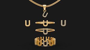 letter u set