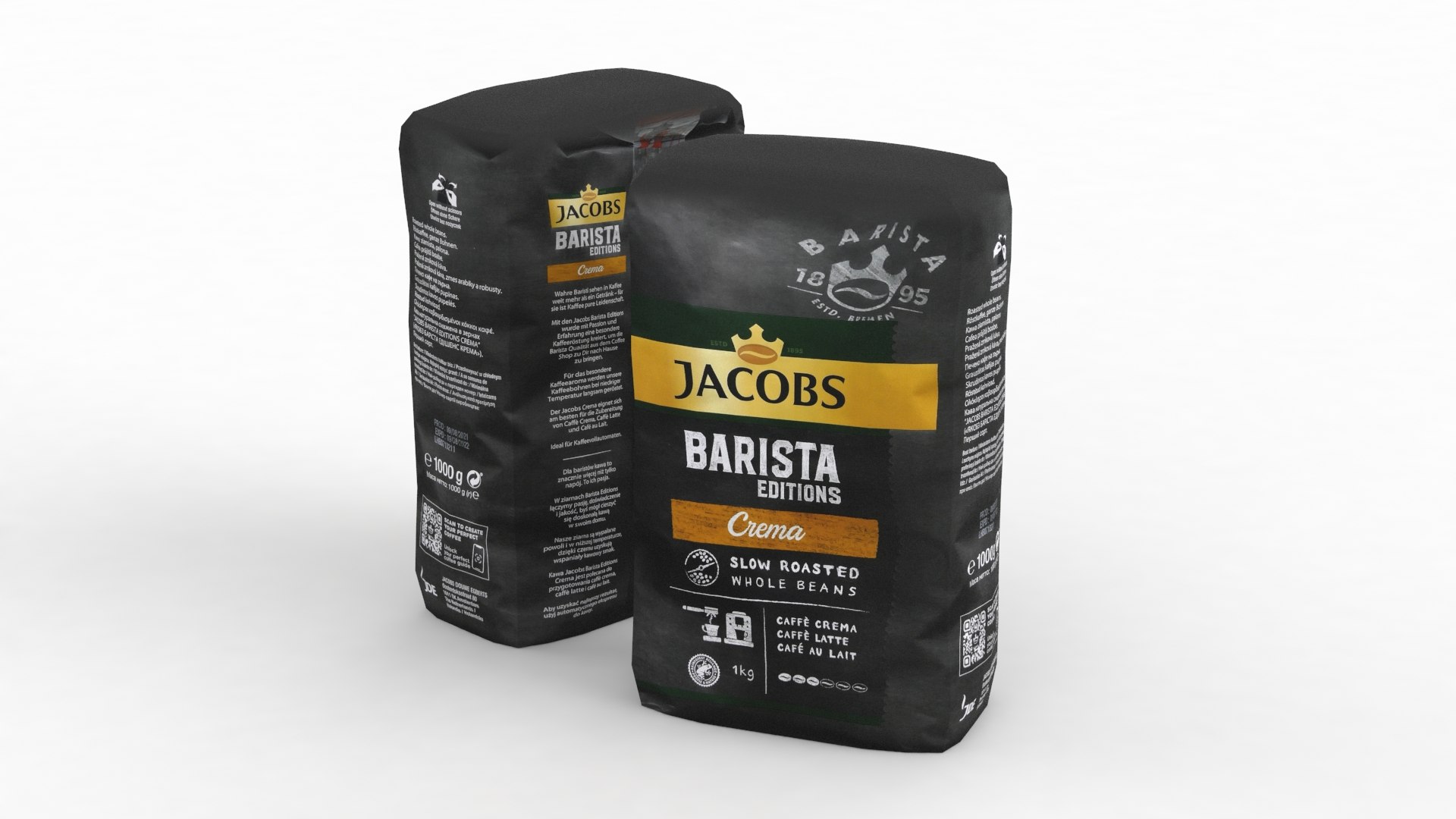 Coffe Bag Jacobs Barista Crema Whole Beans 2021 3D Model - TurboSquid ...