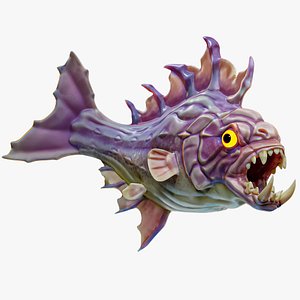 3D Fantasy Fish 06 - Aqua Life - Underwater Creature - 45 3D model