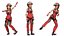 漫画 3D リグ付きサパーダンサーガール - エラキャラクター 3D モデル