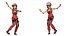 漫画 3D リグ付きサパーダンサーガール - エラキャラクター 3D モデル