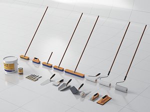 roller floor brush 3D model