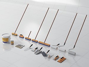Brush, Roller Brush, Floor Brush, Trowel Set