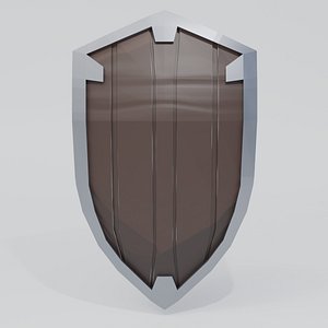 Medieval Battle Shield - Wood covered model