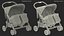 3D Double Baby Stroller