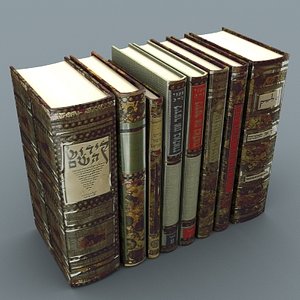 3d model set books