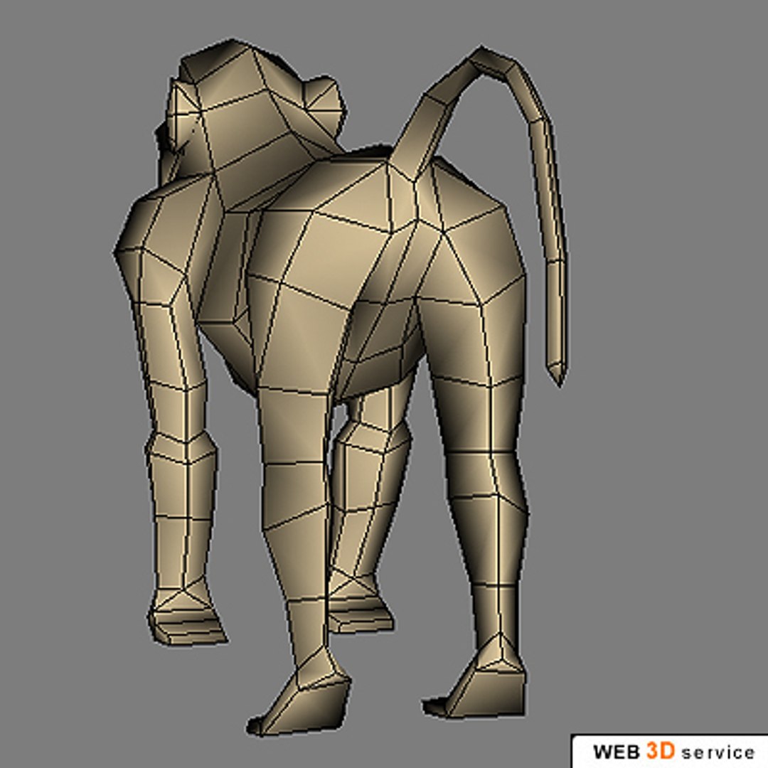 Baboon 800 3d Model