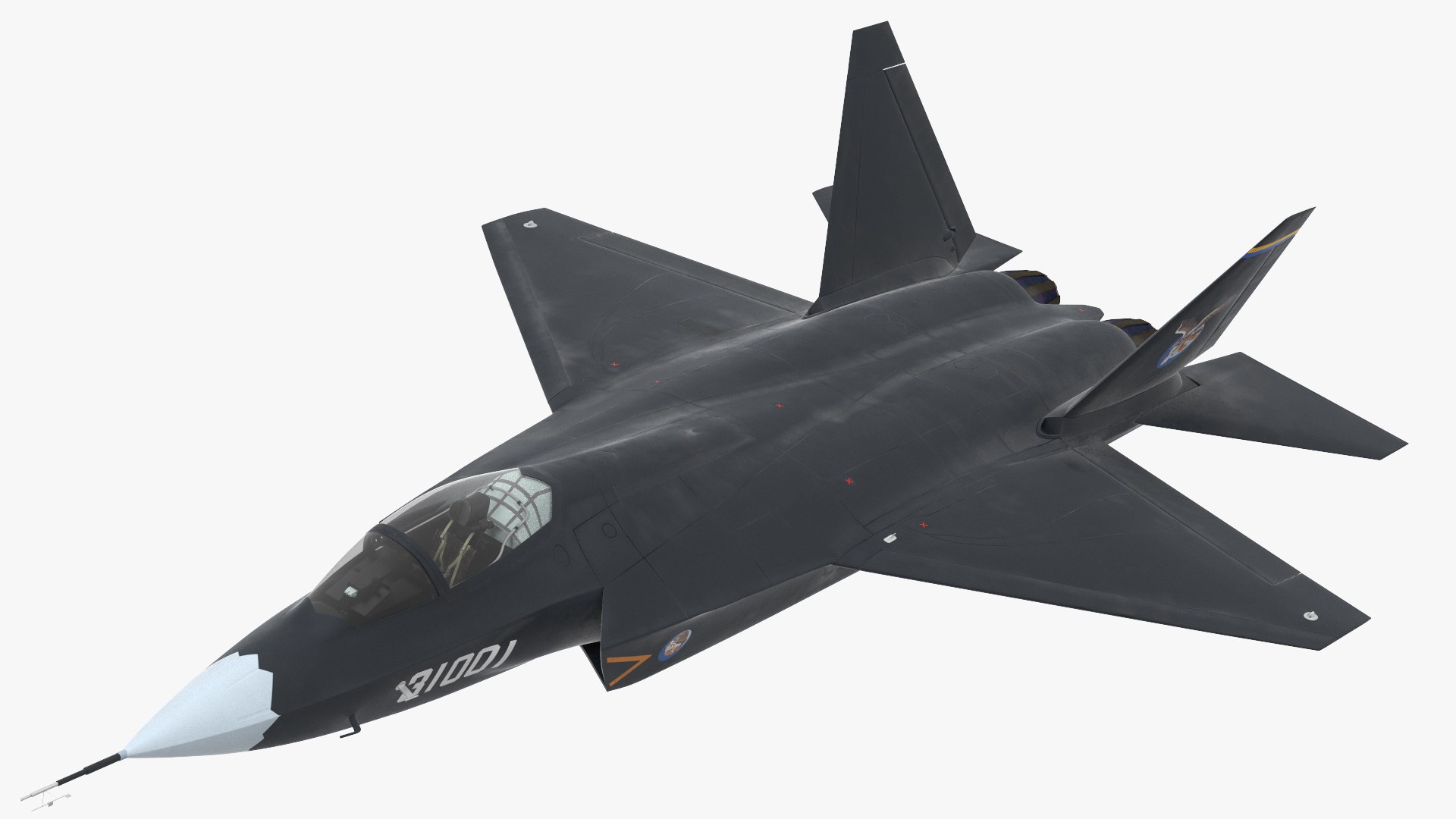 Shenyang FC 31 Multirole Jet Fighter Flight 3D model preview