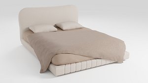 A bed that combines lightness and luxury 3D model