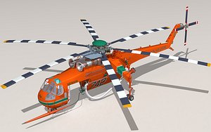 erickson s-64 cockpit 3d model