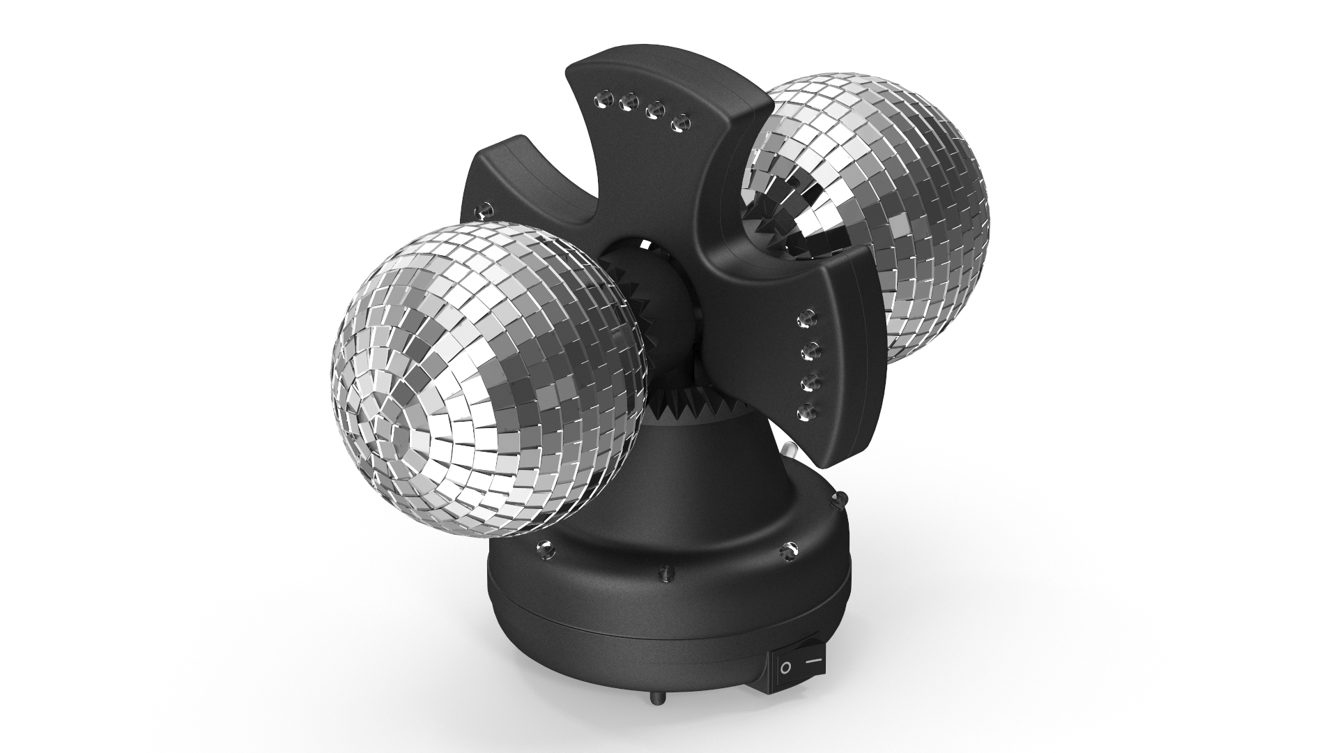 Twin Disco Mirror Ball Rigged Model TurboSquid 1997443