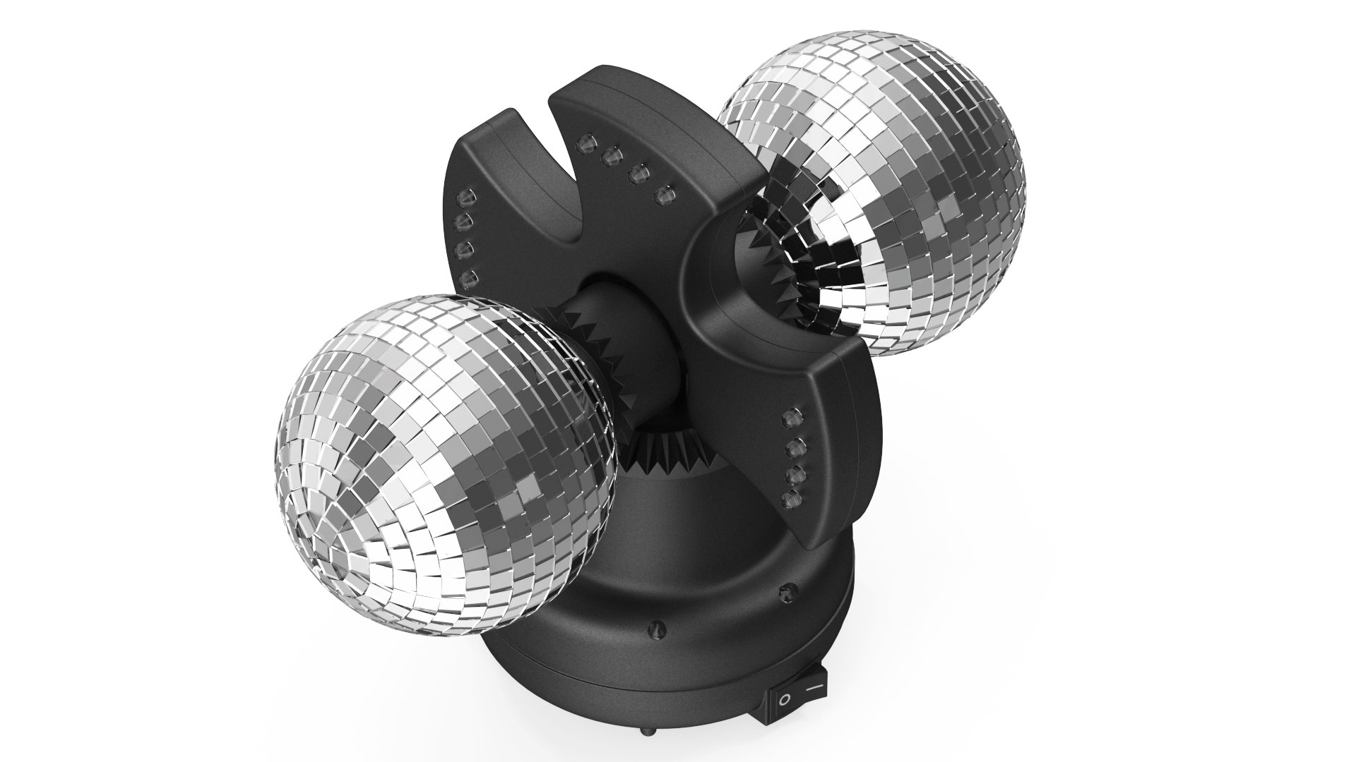 Twin Disco Mirror Ball Rigged 3D model preview