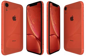 3D apple iphone xr red
