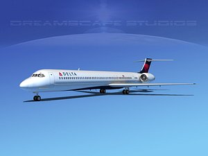 mcdonnell douglas md-80 3d model