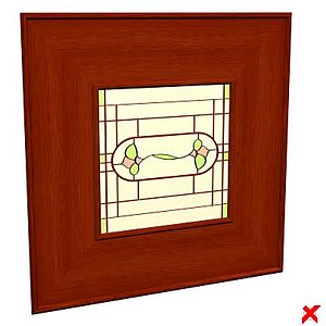panel stained glass 3d max
