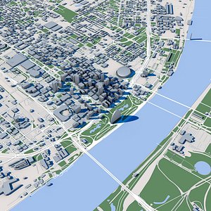 Saint Louis City USA 3D model