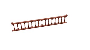 3D wooden balustrade