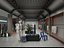 Modelo 3D del interior de una tienda de ropa de estilo industrial