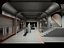 Modelo 3D del interior de una tienda de ropa de estilo industrial