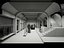 Modelo 3D del interior de una tienda de ropa de estilo industrial