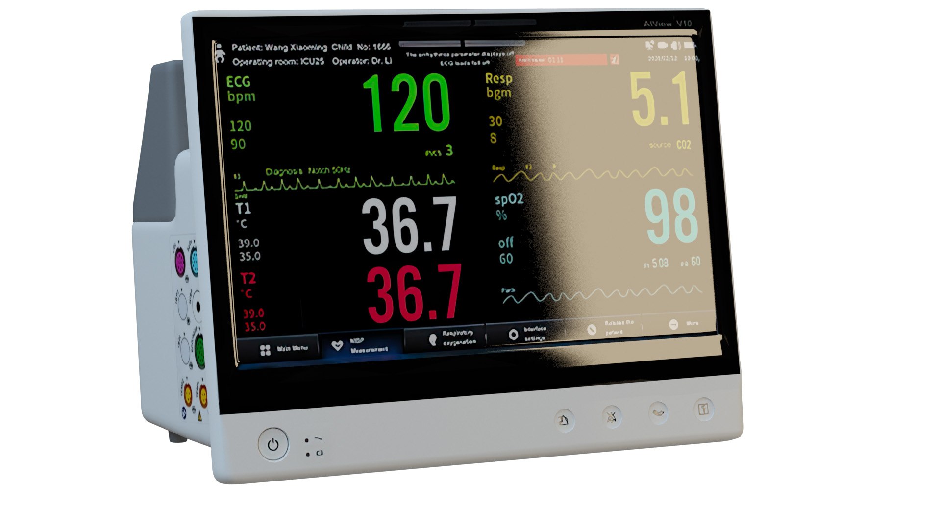 3D Model AIView V10 Patient Monitor - TurboSquid 2258262