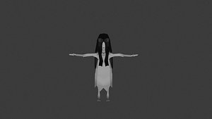 Low-Poly Character - Girl Pale Skin Rigged 3D model