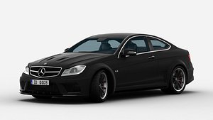3D Mercedes Benz C63 AMG Black Series 3d Model
