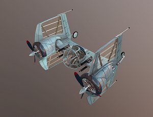 3d model diesel tie fighter