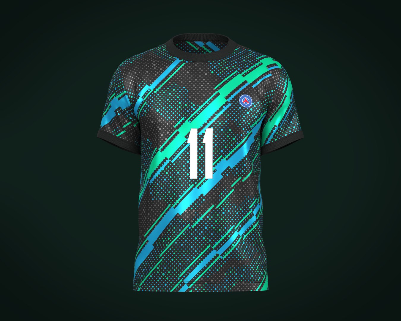 Soccer Football Jersey Player-11 | 3D model