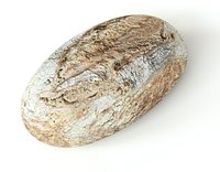 Low Poly Artisan Sourdough Bread Loaf Model