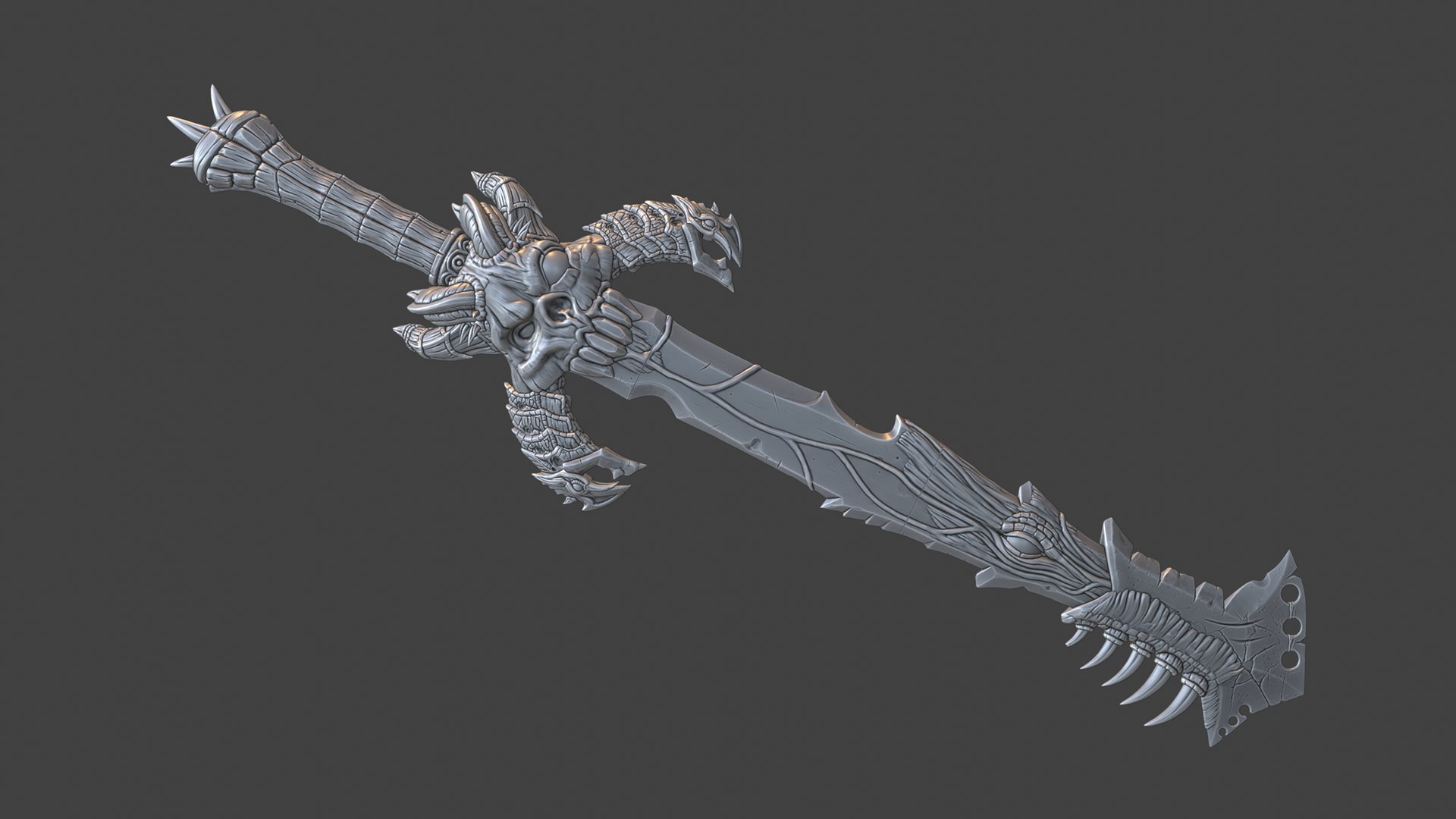 3D 3D PRINTABLE SWORD OF EVIL Model - TurboSquid 2237786