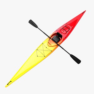 kayak canoe 3d model