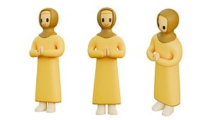3D Islamic Girl model