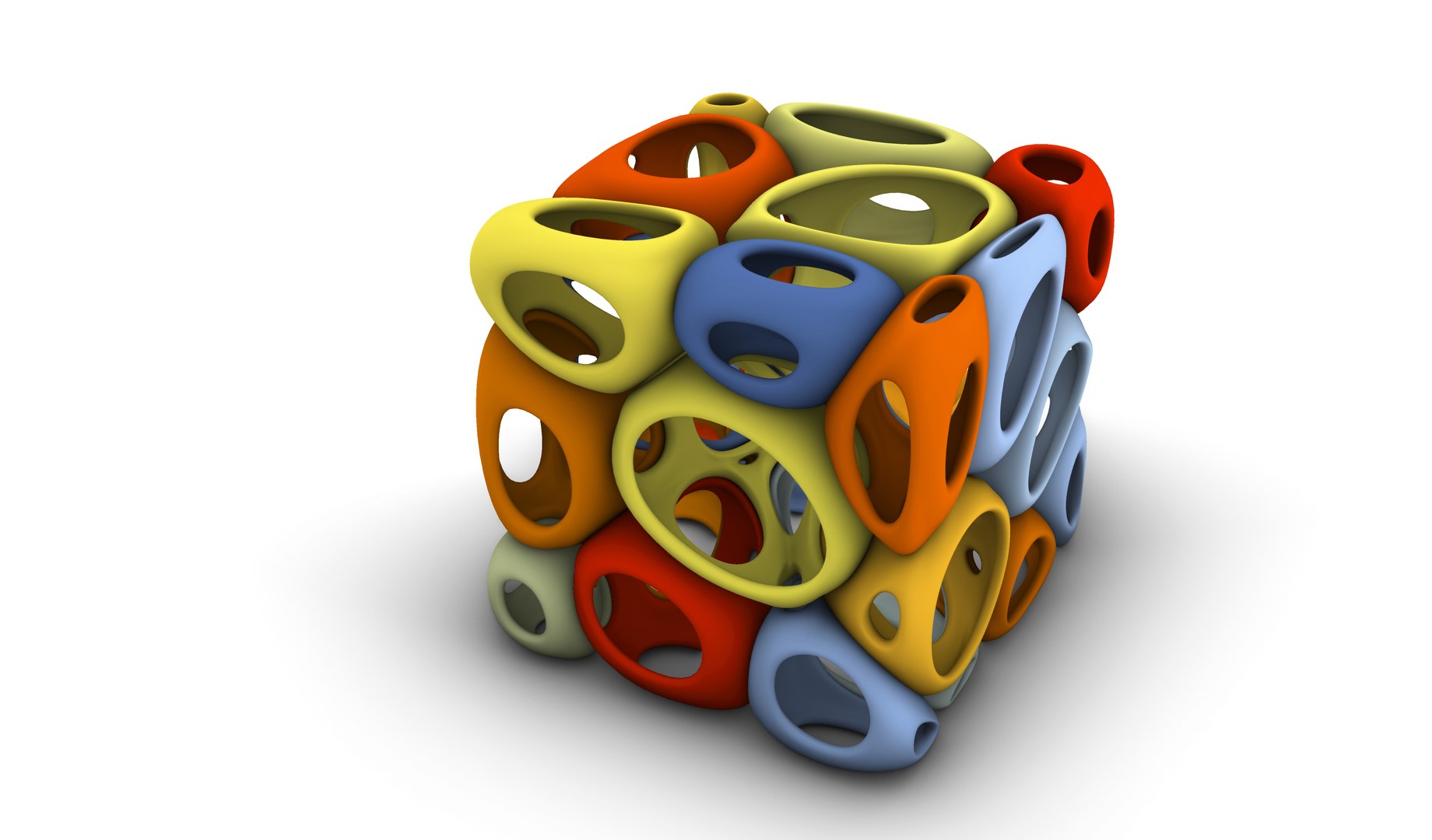 3D Smooth Voronoi Cube Cells 02 Model - TurboSquid 1822336