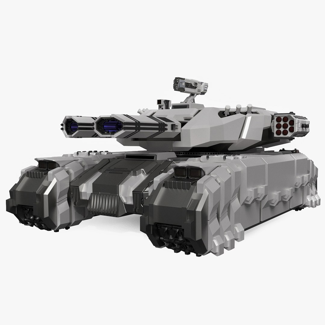 Fantastic Heavy Tank White 3D model preview