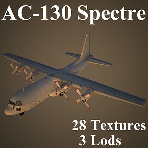 ac-130 spectre 3d model