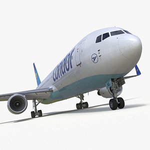 Condor Airlines Boeing 767 Airliner Rigged for Maya 3D model