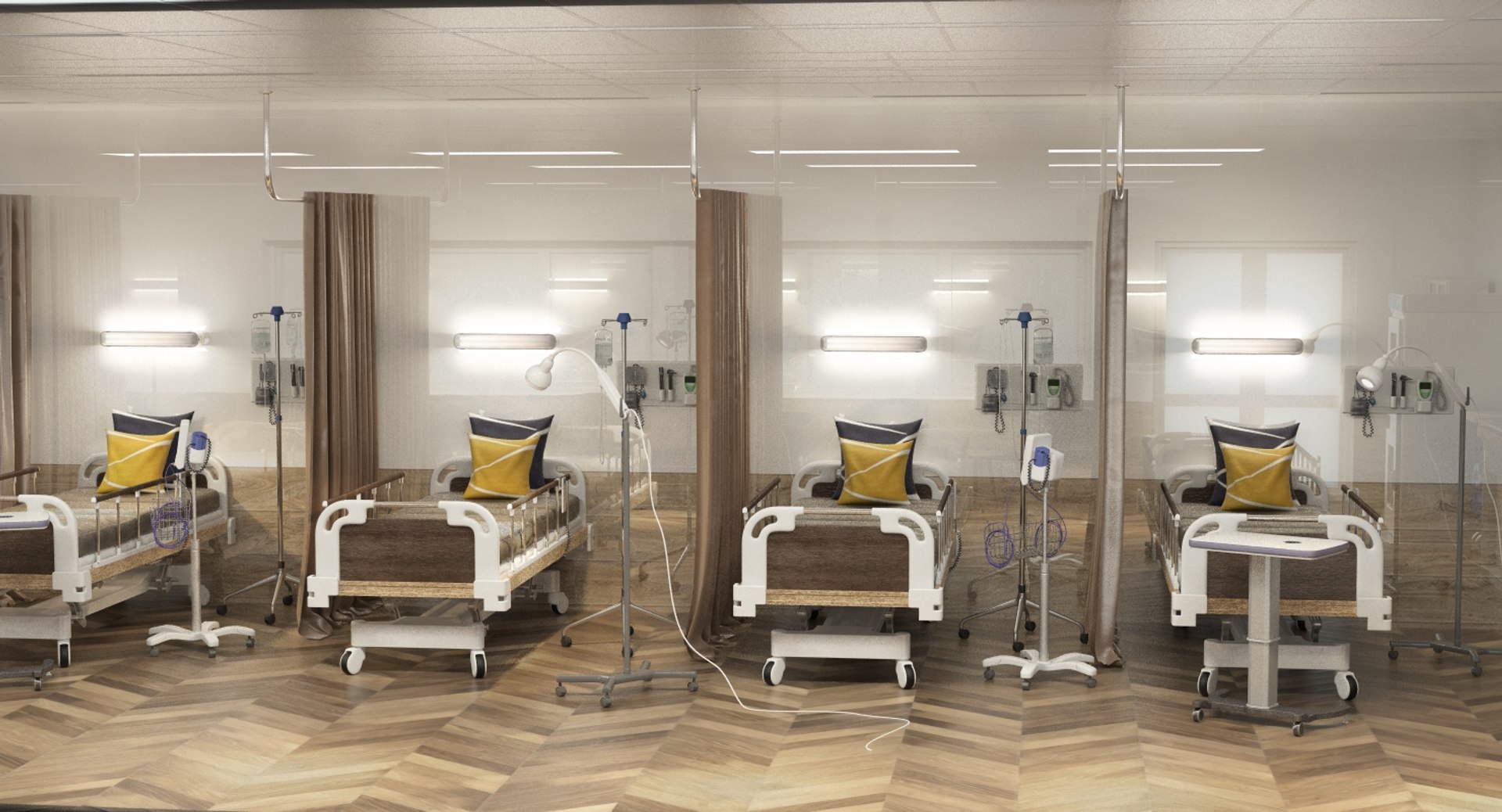 Hospital Ward Scene 3D Model - TurboSquid 1383868