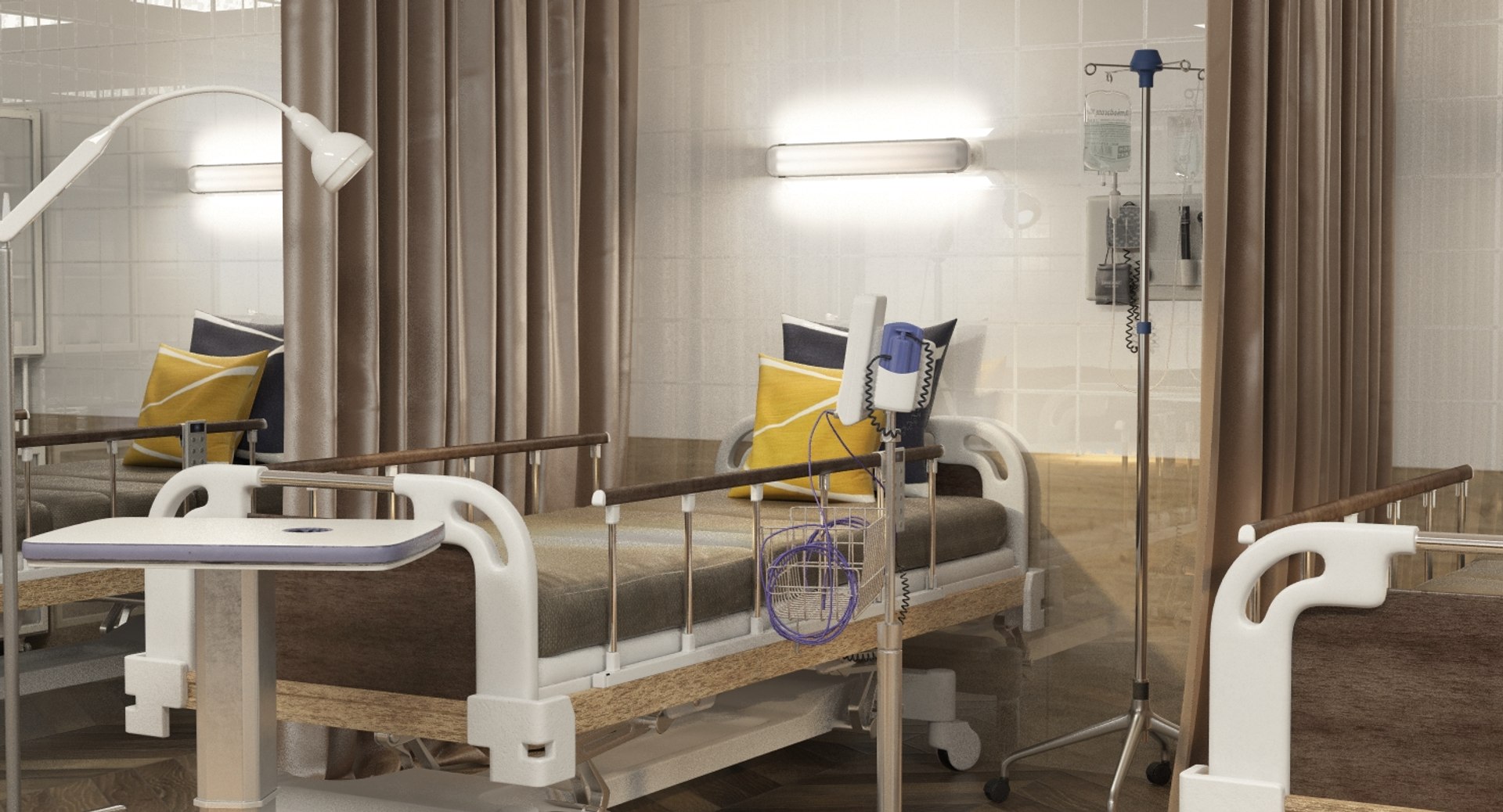 Hospital Ward Scene 3D Model - TurboSquid 1383868