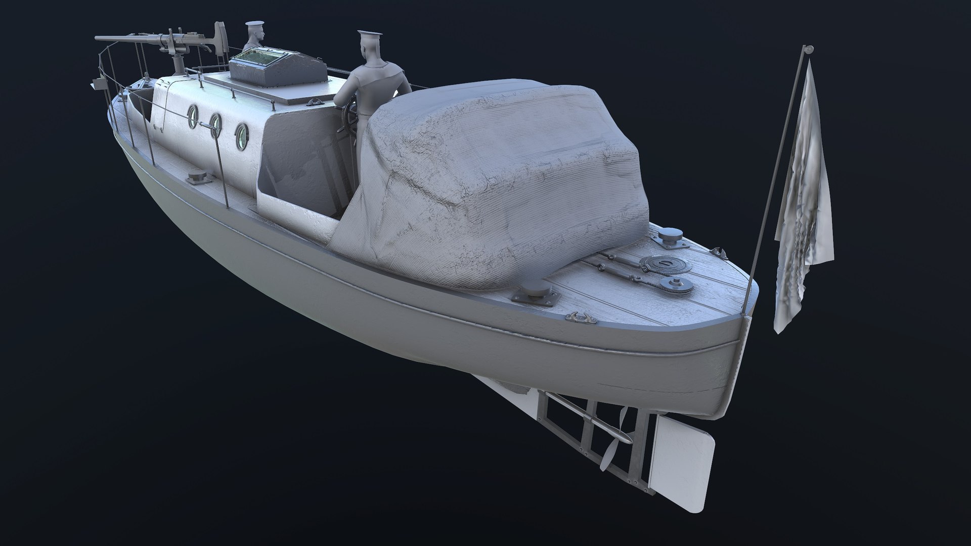 Boat gun 3D model - TurboSquid 1282482